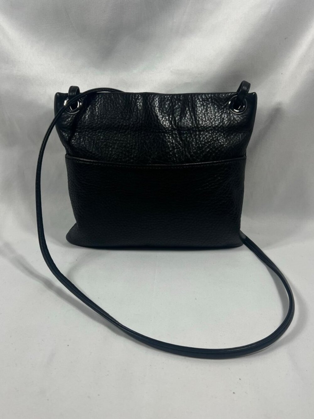 Margot Crossbody Pebbled Leather Slim Purse Bag Y2K Minimalist Clean